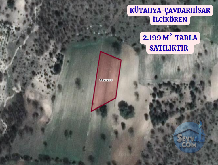 KÜTAHYA ÇAVDARHİSAR İLCİKÖREN  KÖYÜNDE  2.199 M²   TARLA  SATILIKTIR - KÜTAHYA ÇAVDARHİSAR fotoğraf 2