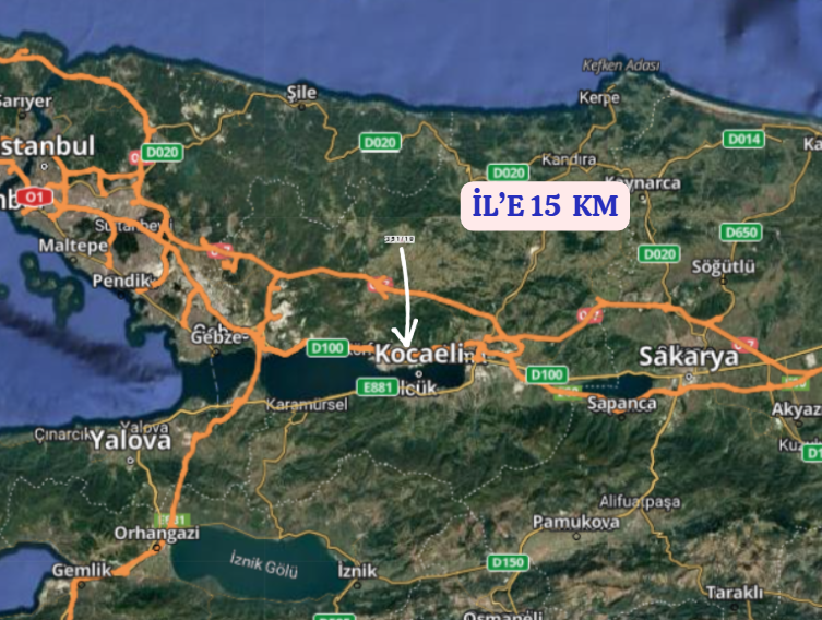 KOCAELİ DERİNCE KARAGÖLLÜ  KÖYÜ’NDE 612 M² TARLA SATILIKTIR - KOCAELİ DERİNCE fotoğraf 13