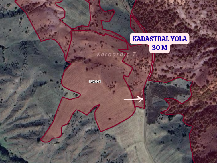 YOZGAT MERKEZ CİHANPAŞA   KÖYÜNDE 49.635 M²  TARLA  SATILIKTIR - YOZGAT MERKEZ fotoğraf 3