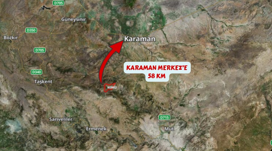 KARAMAN MERKEZ YUKARIAKIN KÖYÜ 1.193 M² BAĞIMIZ SATILIKTIR. - KARAMAN MERKEZ fotoğraf 3