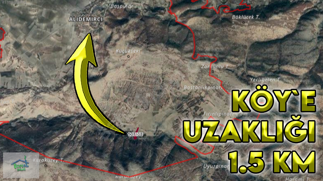 YOZGAT ÇAYIRALAN ALİDEMİRCİ KÖYÜNDE 2.408M² TARLAMIZ SATILIKTIR. - YOZGAT ÇAYIRALAN fotoğraf 5