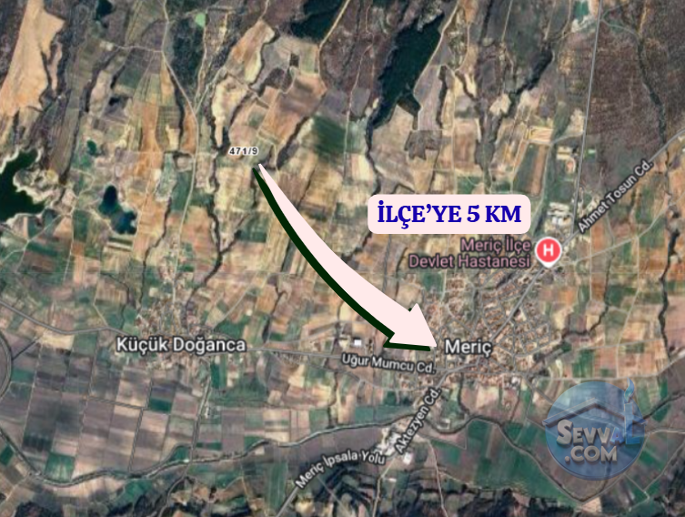 EDİRNE MERİÇ KÜÇÜKDOĞANCA  KÖYÜNDE  127 M²  TARLA  SATILIKTIR - EDİRNE MERİÇ fotoğraf 5