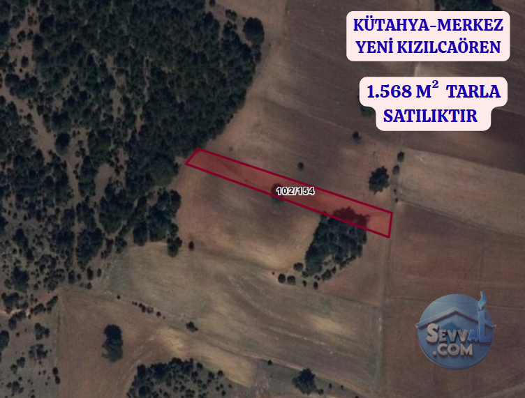 KÜTAHYA MERKEZ YENİ KIZILCAÖREN  KÖYÜNDE  1.568 M² TARLA  SATILIKTIR - KÜTAHYA MERKEZ fotoğraf 2