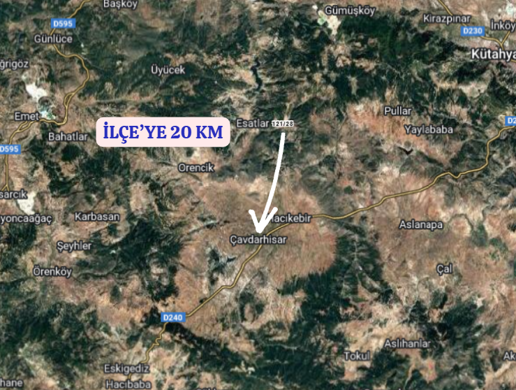KÜTAHYA ÇAVDARHİSAR GÖKLER  KÖYÜNDE 665  M² ARSA  SATILIKTIR - KÜTAHYA ÇAVDARHİSAR fotoğraf 5