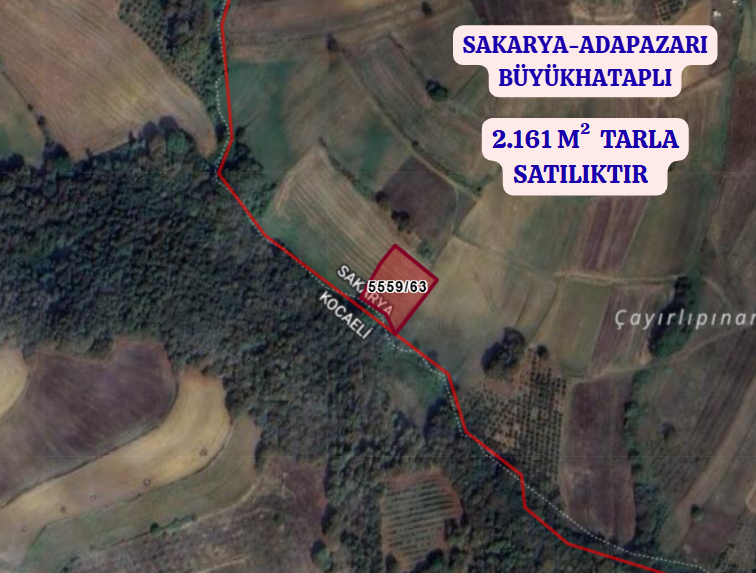 SAKARYA ADAPAZARI BÜYÜKHATAPLI   KÖYÜNDE 2.161 M²  TARLA  SATILIKTIR - SAKARYA ADAPAZARI fotoğraf 2