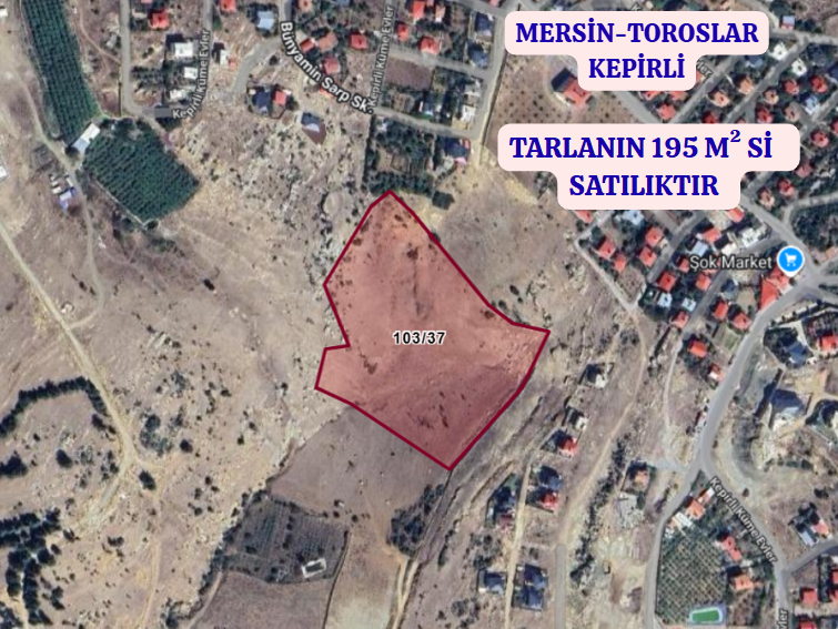 MERSİN TOROSLAR KEPİRLİ  KÖYÜNDE TARLAMIZIN 195 M²  Sİ SATILIKTIR - MERSİN TOROSLAR fotoğraf 2