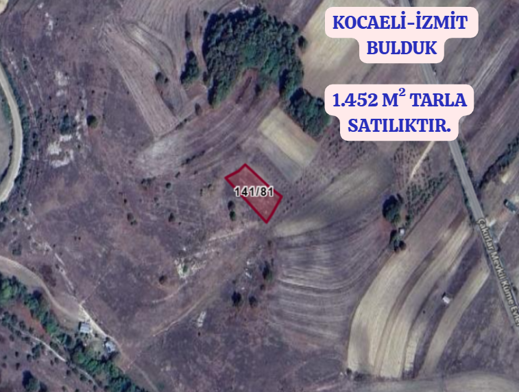 KOCAELİ İZMİT BULDUK  KÖYÜNDE 1.452 M²  TARLA  SATILIKTIR - KOCAELİ İZMİT fotoğraf 2