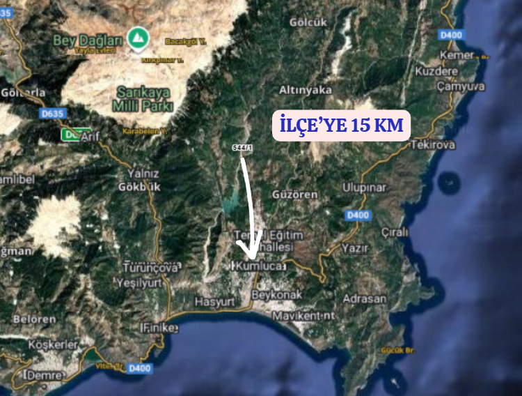 ANTALYA KUMLUCA KARACAÖREN  KÖYÜNDE 3.611  M² TARLA  SATILIKTIR - ANTALYA KUMLUCA fotoğraf 5