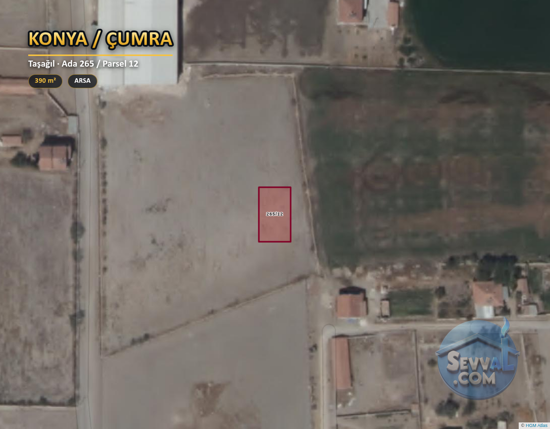 KONYA ÇUMRA TAŞAĞIL 391 m² SATILIK ARSA - KONYA ÇUMRA fotoğraf 2