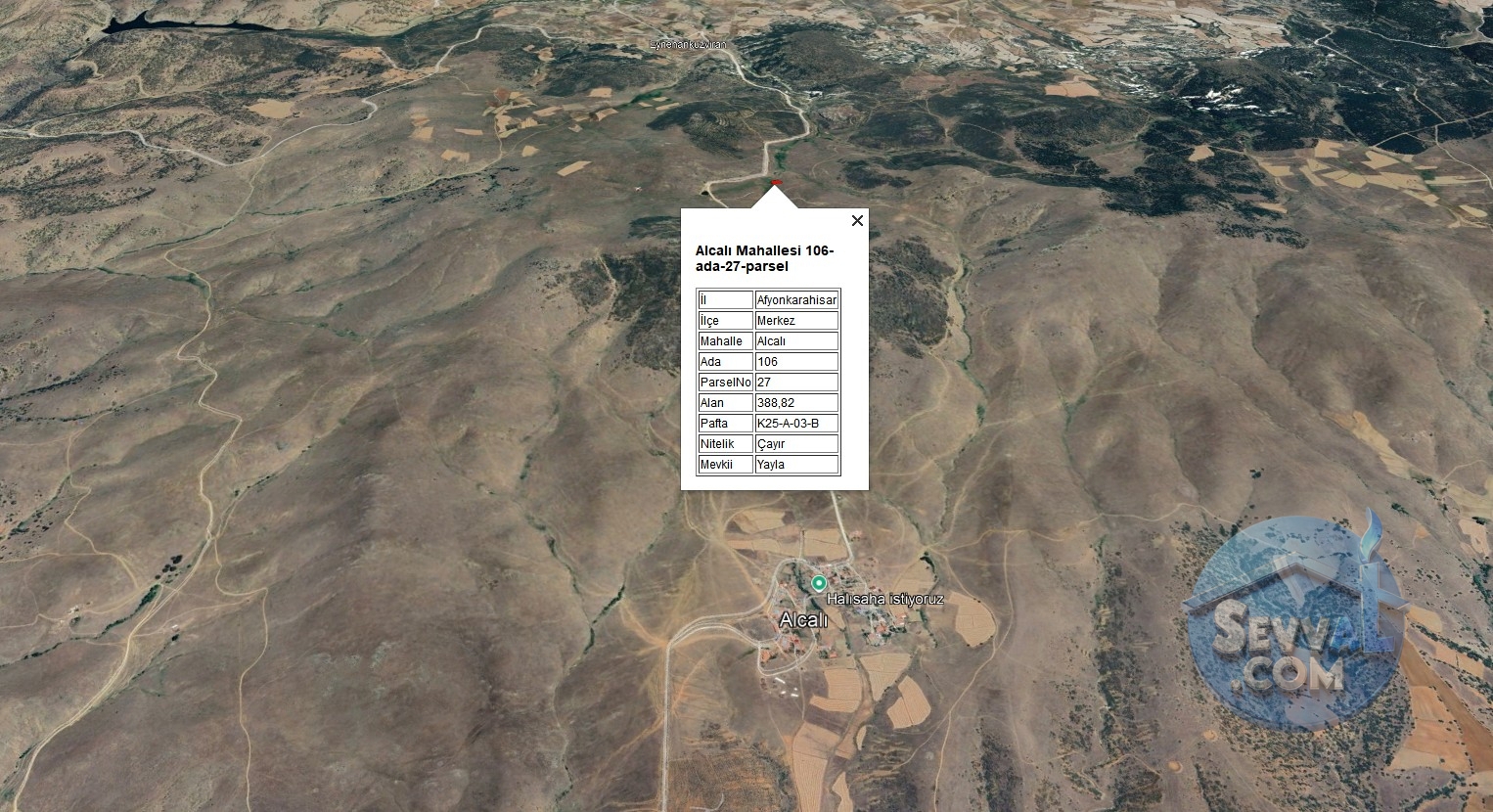 AFYONKARAHİSAR MERKEZ ALCALI KÖYÜ 388 m² ÇAYIR SATILIK - Afyonkarahisar Merkez fotoğraf 14