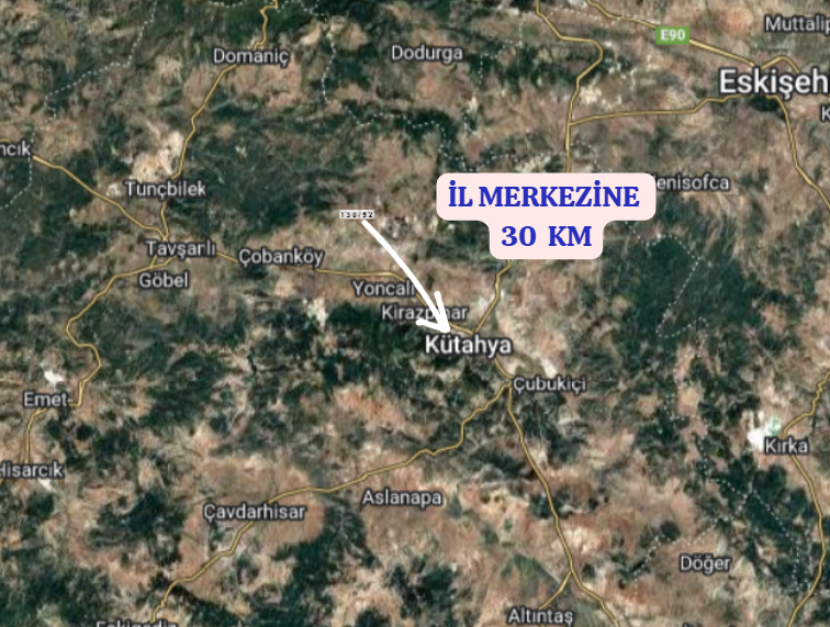 KÜTAHYA MERKEZ KÜKÜRT   KÖYÜNDE  1.690  M²  TARLA SATILIKTIR - KÜTAHYA MERKEZ fotoğraf 5