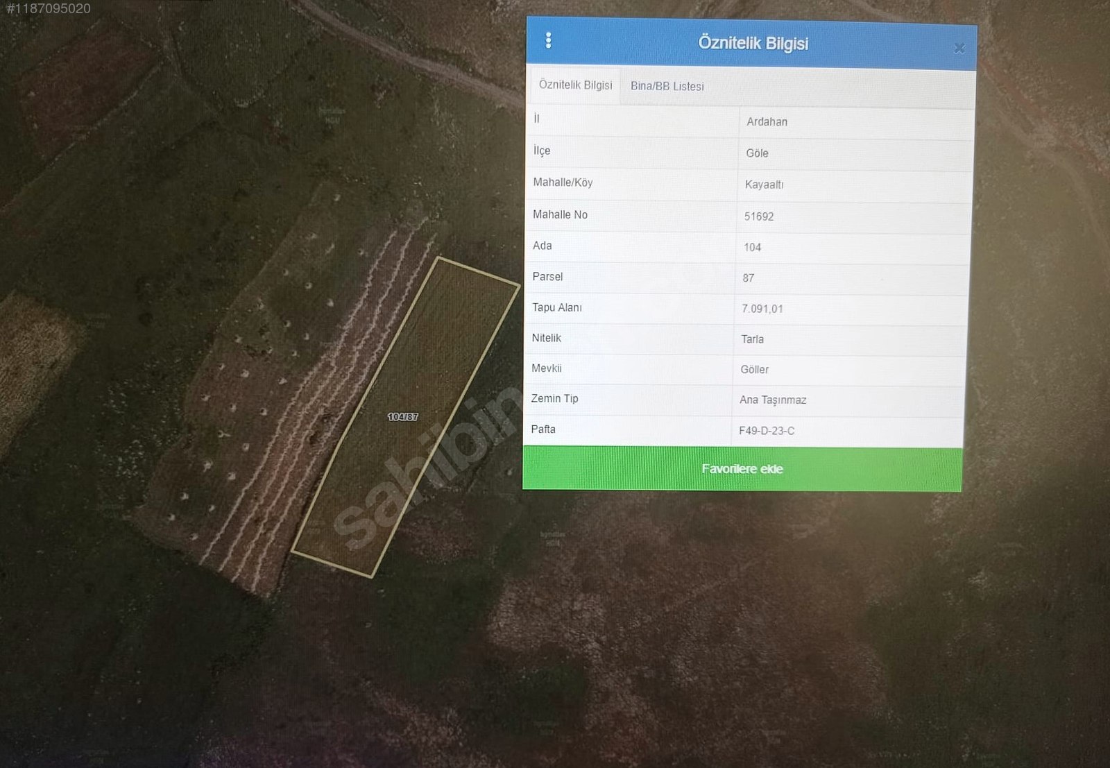 ARDAHAN GÖLE KAYAALTI 7.091 METREKARE ÇOK UYGUN FİYATLI - ARDAHAN GÖLE fotoğraf 4