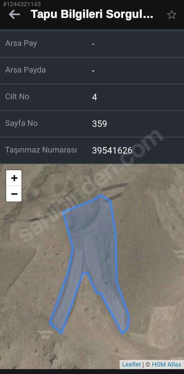 SATILIK ARSA 24.437M²  Ardahan / Göle / Kalecik Köyü 